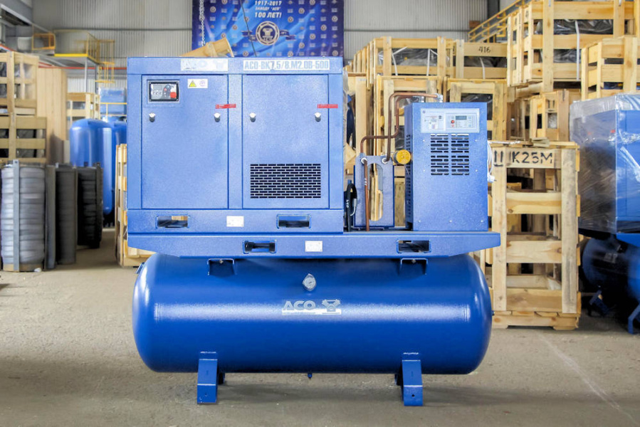 Винтовой компрессор АСО-ВК7,5/8М2.ОВ-500 для автосервиса Винтовой компрессор АСО-ВК7,5/8М2.ОВ-500 для автосервиса