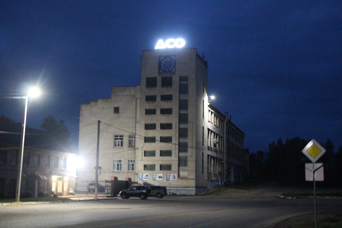 Башня с часами Бежецкого завода «АСО» приобрела новый вид