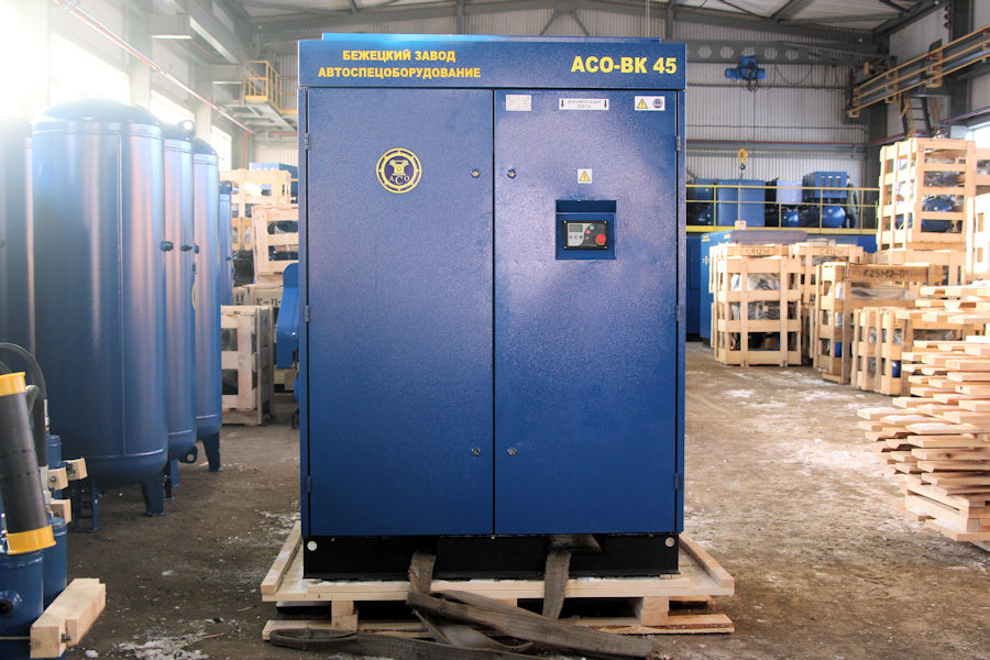 Винтовой компрессор АСО-ВК45 для завода по производству металлических изделий