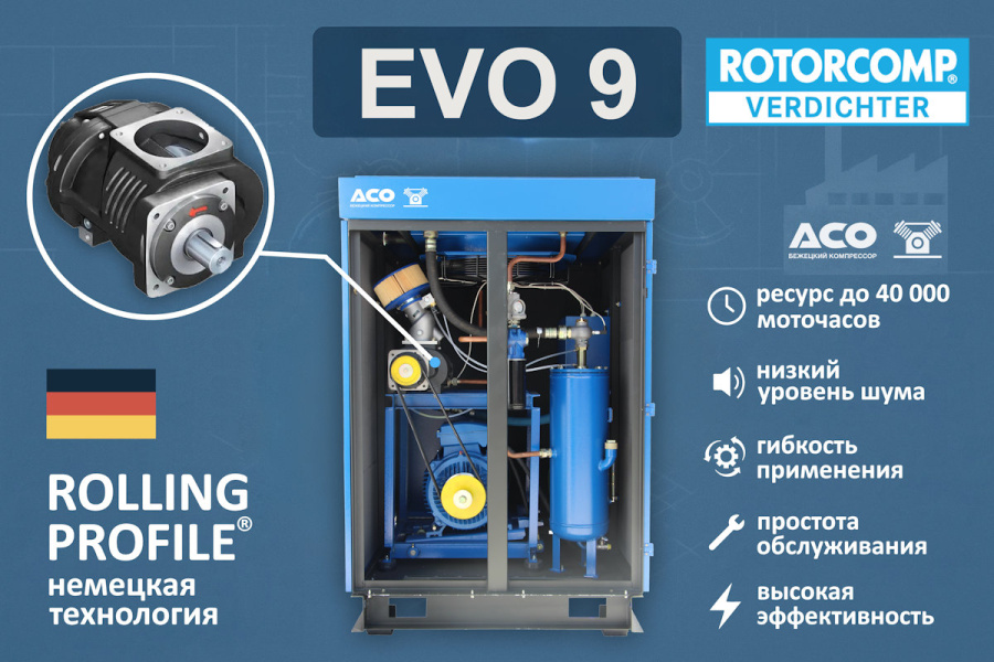 Винтовой блок Rotorcomp EVO 9 Винтовой блок Rotorcomp EVO 9